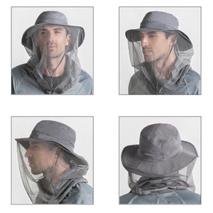 Al Aire Libre mujeres hombres Anti Bug Bee Mosquito sombrero cabeza red protección solar cubo gorra Anti Bug Bee Mosquito sombrero cabeza red protección solar - Product Image 4