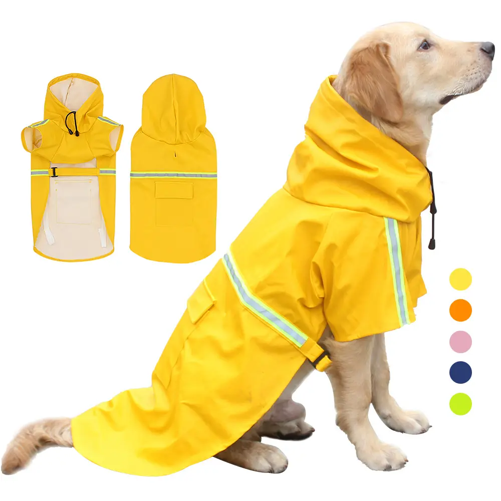 Hund Regenmantel Hooded Slicker Poncho für kleine bis große Hunde und Welpen