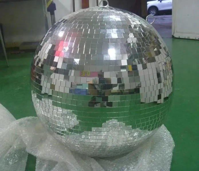 Tamanho personalizado 70cm 80cm 90cm 100cm 120cm 150cm 180cm vidro real grande tamanho festa de palco Luzes de discoteca Natal espelho bola