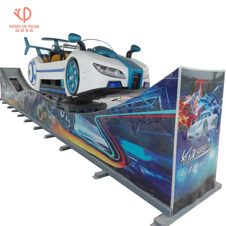 Thrill Rides New Style Rocket Flying Car Mini Amusement Park Ride Trailer Single Wave Car For Sale