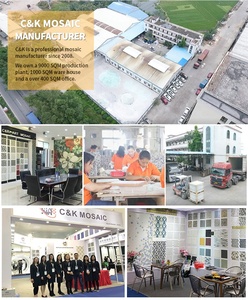 CNK Trung Quốc Nhà Sản Xuất Hexagon Mosaic Hải Quân Màu Xanh Phòng Tắm Gạch Lát Sàn - Product Image 5