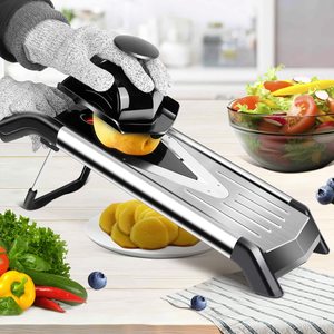 <strong>5</strong>-in-<strong>1</strong> Stainless Steel Vegetable Chopper Onion Garlic Peeler Potato Masher Tomato Cutter Cheese Grater Lemon Slicer Tool Set - Product Image 2