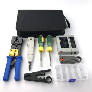 เครื่องหนีบ RJ11 Rj12 RJ45สายเคเบิลเครือข่าย, เครื่องทดสอบสายเคเบิลเครือข่าย Rj45ชุดเครื่องมือ Ez - Product Image 6