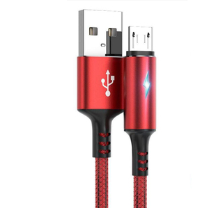 1.2m 3A hızlı LED solunum işık tip c şarj hızlı şarj led naylon örgülü kablo c tipi C tipi usb kablosu - Product Image 3