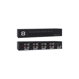 Audio Selector 8input 1output Audio <strong>Switch</strong> 8x1 RCA and 3.5mm 8ports Manual Switching - Product Image 2