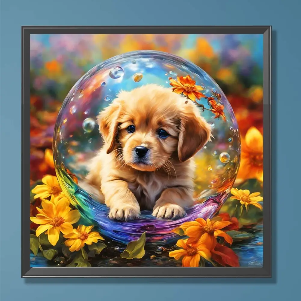 20*20cm New Diamond Painting Cartoon Game Dog Diy Full Round Square Drill Embroidery 3d Mosaic Painting