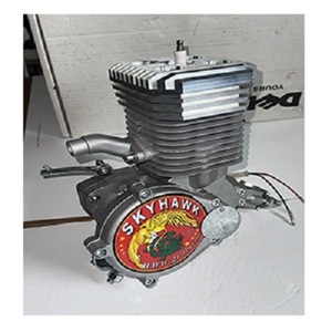 Motor de gasolina de 2 tiempos plateado con material de aleación de aluminio de válvulas superiores