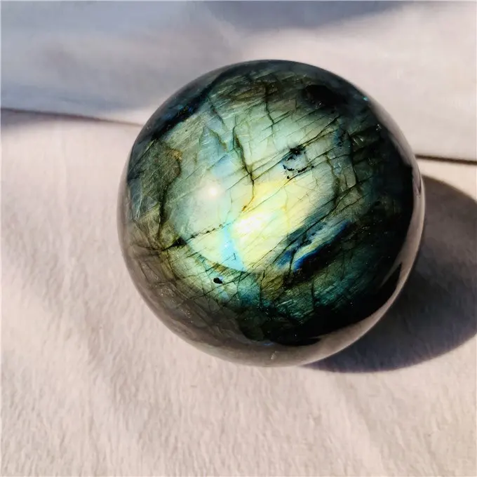 Azul natural flash labradorita piedra esferas gran bola de cristal de cuarzo de cristal bola
