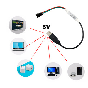 SP002E 3Key Controller Pixel LED 600 Pixel Dimmer controllo DC5-24V USB per WS2811 WS2812 indirizzabile barra di colore da sogno - Product Image 3