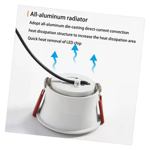 LED Household Narrow Side Downlight Embedded Non-main Lighting Ultra-thin Spot <strong>Light</strong> Tricolor Dimming Anti-glare Ceiling <strong>Light</strong> - Product Image 1