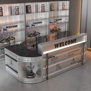 定制复古容器工业风格柜台收银台商店咖啡厅烧烤吧 - Product Image 4