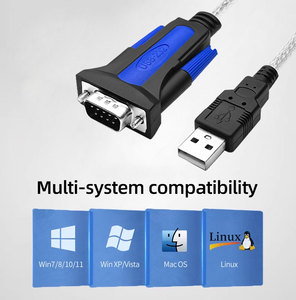 Cable USB a RS232, Cable serie RS232 DB9, blindaje de 9 pines, transmisión de datos de alta velocidad, escáner de impresora de ordenador de Chip Dual - Product Image 6