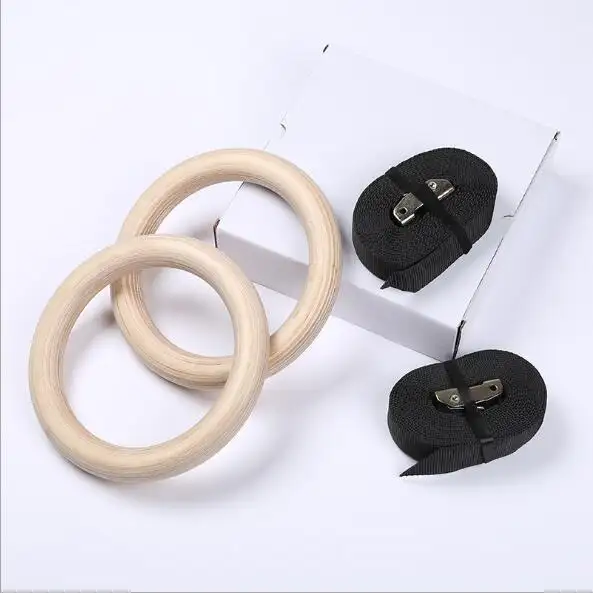 Rifornimento della fabbrica Custom 32MM di betulla anelli ginnici in legno per sport e attrezzature da palestra