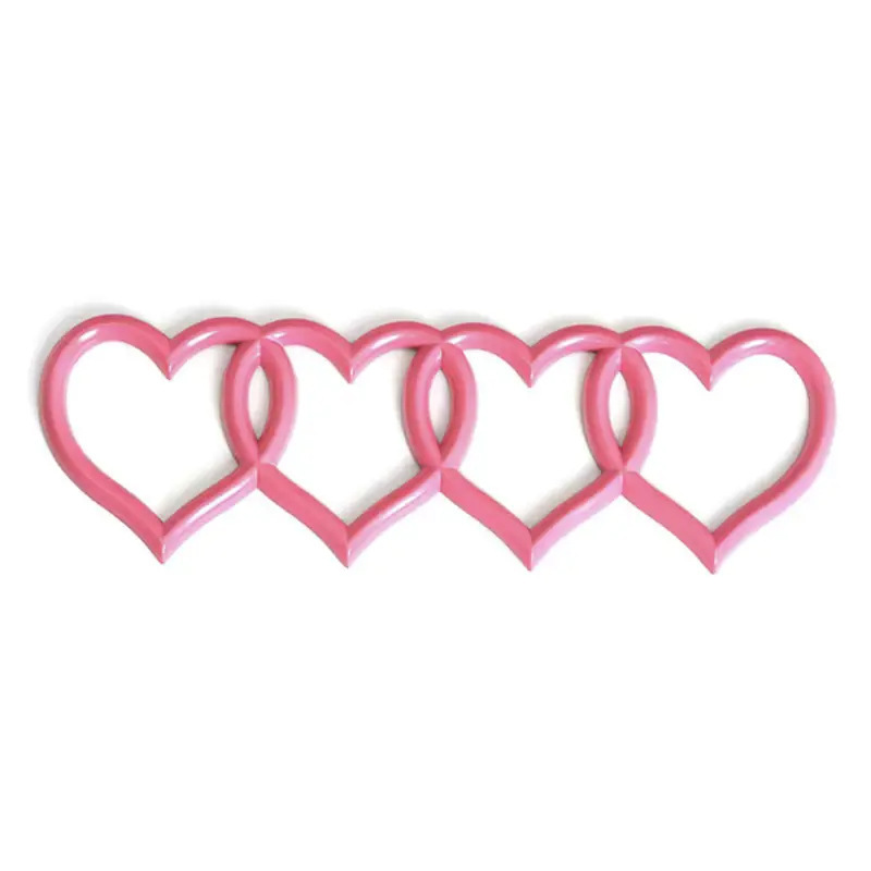 Quatre anneaux d'amour rose