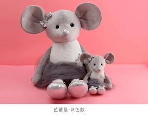 Çocuklar için sevimli balerin fare sıçan hayvan doldurulmuş bebek peluş oyuncaklar - Product Image 4