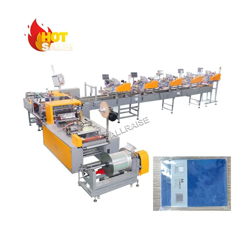 Automatische Horizontale Boekverpakking Verpakking Verpakking Machine Zak Packer Kaart Dispenser Afdichting Zak Verpakking Flow Pack Machine