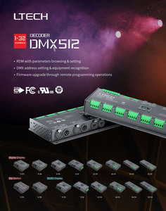 Ltech-Decodificador DMX 512 para iluminación de escenario, dispositivo de 8bit, 16bit, RGBWY, 5A, 5CH, Max.25A, Max.600W, XLR, RJ45, RDM - Product Image 5