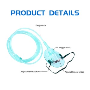 Nhà máy giá rẻ dòng chảy cao đơn giản PVC Silicone y tế dùng một lần mặt nạ Oxy với ống - Product Image 4