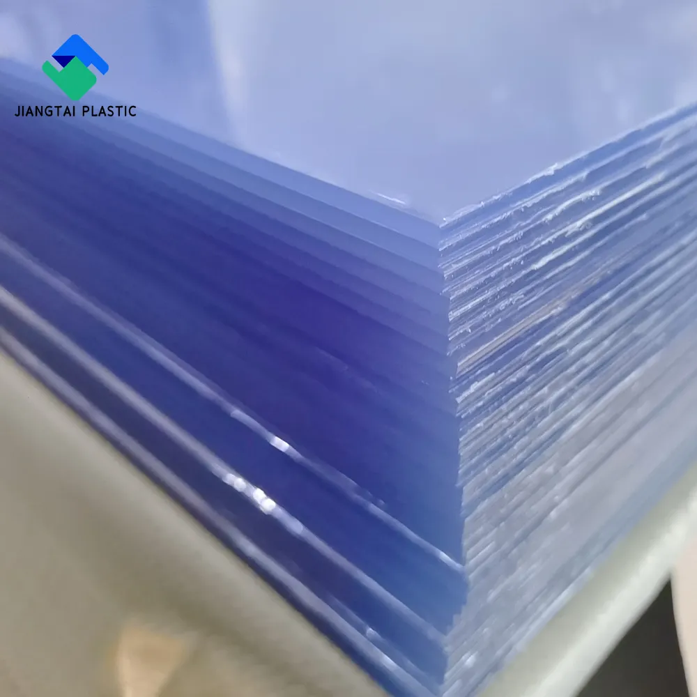 Jiangtai 5/8/10/15mm feuille de PVC transparent en plastique extrudé avec Film protecteur