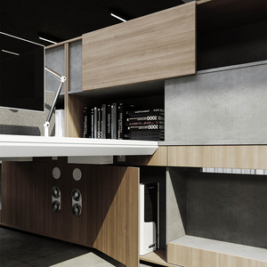 <strong>Simple</strong> Office <strong>Desk</strong> and Chair 4 People Steel Wood Staff Table 6 People <strong>Computer</strong> Table Combination Staff Office Table - Product Image 5