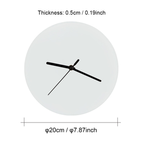Sublimation Blank <strong>Round</strong> Glass Clock Photo Frame 7.8&quot; <strong>X</strong> 7.8&quot; Picture Framed Wall Decor DIY Heat Transfer Press Printing - Product Image 6