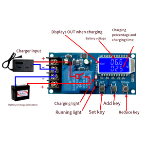 Modulo di controllo ricarica batteria XY-L30A NC digitale a piena potenza off interruttore di protezione da sovraccarico 6-60 V con Display LCD - Product Image 4