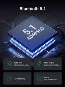 UGREEN蓝牙5.1发射器接收器2合1无线USB蓝牙适配器内置麦克风3.5毫米音频蓝牙加密狗 - Product Image 2