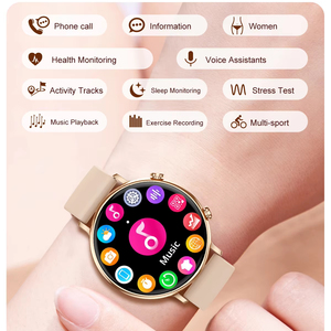 Đồng hồ thông minh mạ vàng cao cấp dành cho nữ - Trợ lý giọng nói AI, chống nước IP67, màn hình AMOLED, sạc không dây - Bộ quà tặng tuyệt vời - Product Image 6