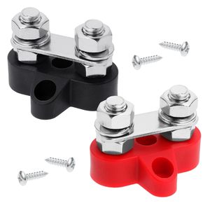 2 PCS Power Distribution Block Bus Bar 12v 200a Battery Wire Terminal Block M8 <strong>Dual</strong> Studs Battery Distribution Block <strong>Busbar</strong> - Product Image 1
