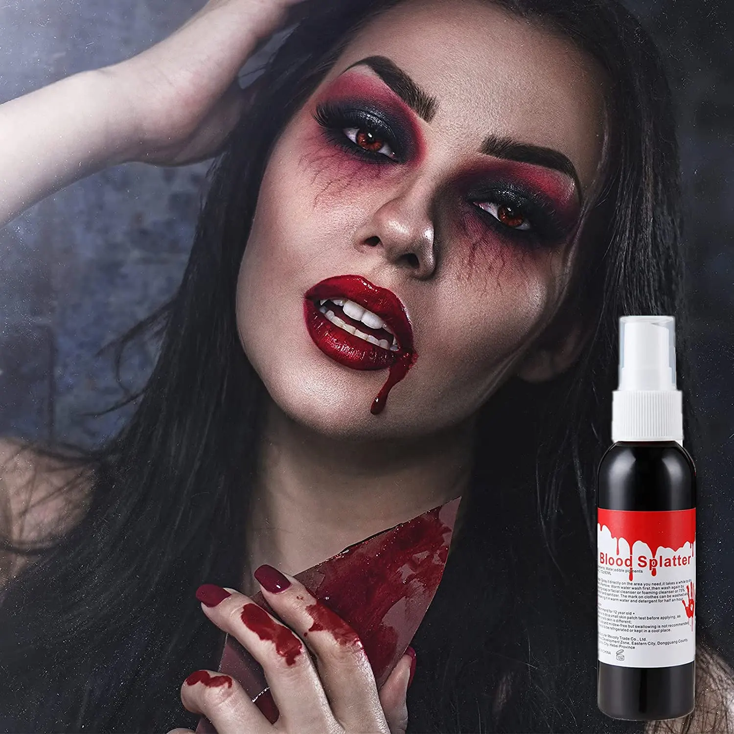 Spray de maquillage pour Halloween, vêtements réalistes, modelage du sang, 10 pièces, 60ml, visage de monstre et Vampire, Costume Cosplay