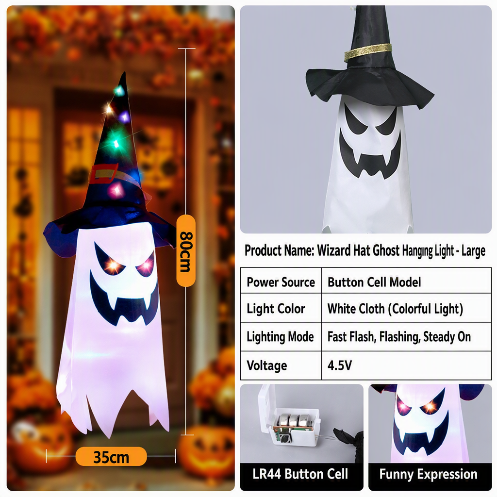 Chapeau de sorcier unicolore_80cm