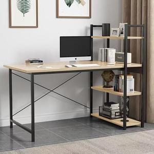 Mesa de ordenador de oficina en casa multifuncional moderna con panel de diseño metálico Estilo madera para villas - Product Image 6