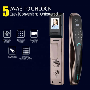 人気の自動スマートロックWifiAPPカメラロックキーカード指紋パスワードスマートWifiドアロック - Product Image 6