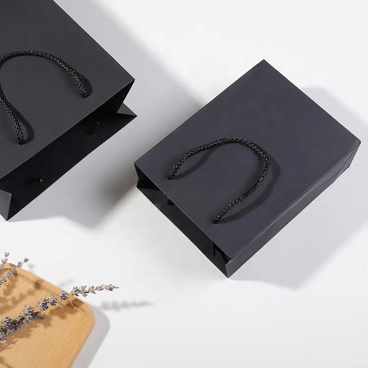 Sacchetti e scatole di carta regalo di lusso in cartone personalizzato riciclato con manico per borsa della spesa con il tuo Logo