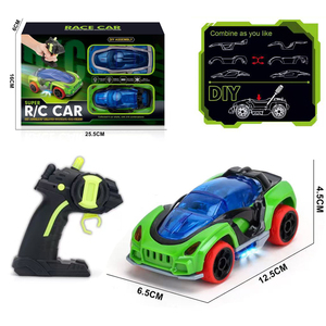 รถของเล่นประกอบโมเดล RC ของเด็กมีไฟ LED ควบคุมด้วยรีโมทรถยนต์ไฟฟ้า4ช่องสไตล์มินิ - Product Image 5