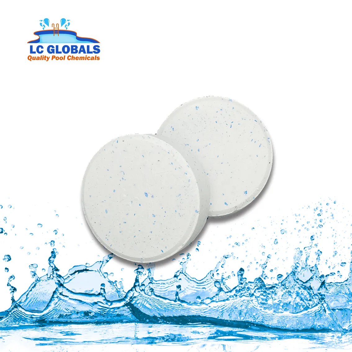 Produsen tablet pembersih 3 inci bahan kimia klorin SPA kolam renang 50lb untuk pembersih kolam renang