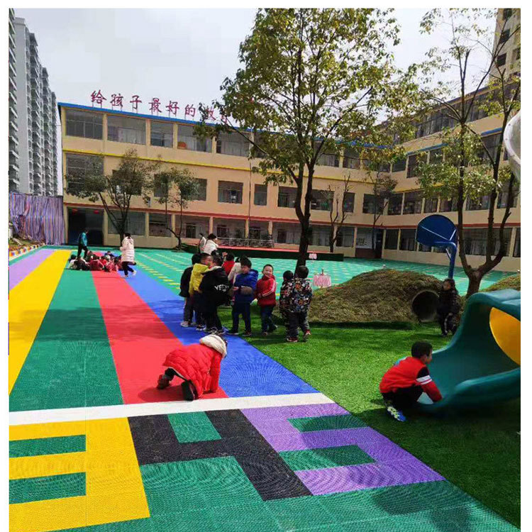 High Quality Interlocking Tiles Futsal Floor PP Plastic Suspended Modular Indoor Purple Yellow Green Hockey Basketball Red White