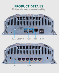 6 LAN Intel Core Ultra I5-125H I7-155H Netzwerks icherheit Industrielle Computer box DDR5 X86 Router Pfsense Firewall Mini PC - Product Image 2