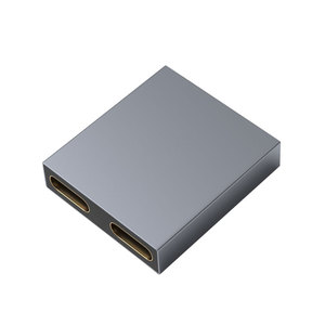 USB-C adattatore in alluminio femmina-femmina convertitore da uno a due di tipo c supporta la ricarica rapida e il trasferimento dei dati. - Product Image 3