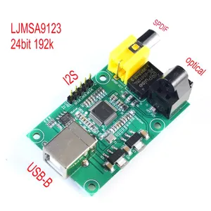 LJMSA9123 USB a SPDIF Salida óptica I2S 24BIT 192K Controlador de transmisión de audio USB - Product Image 3