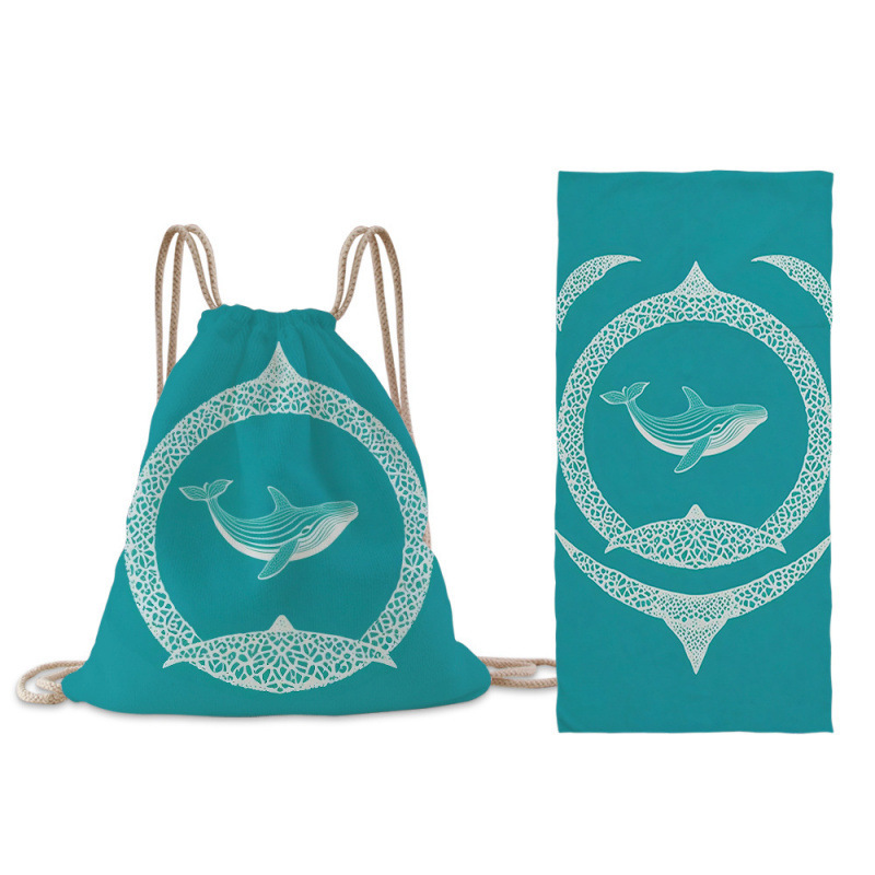 Toalla de playa todo en uno con temática de tiburones