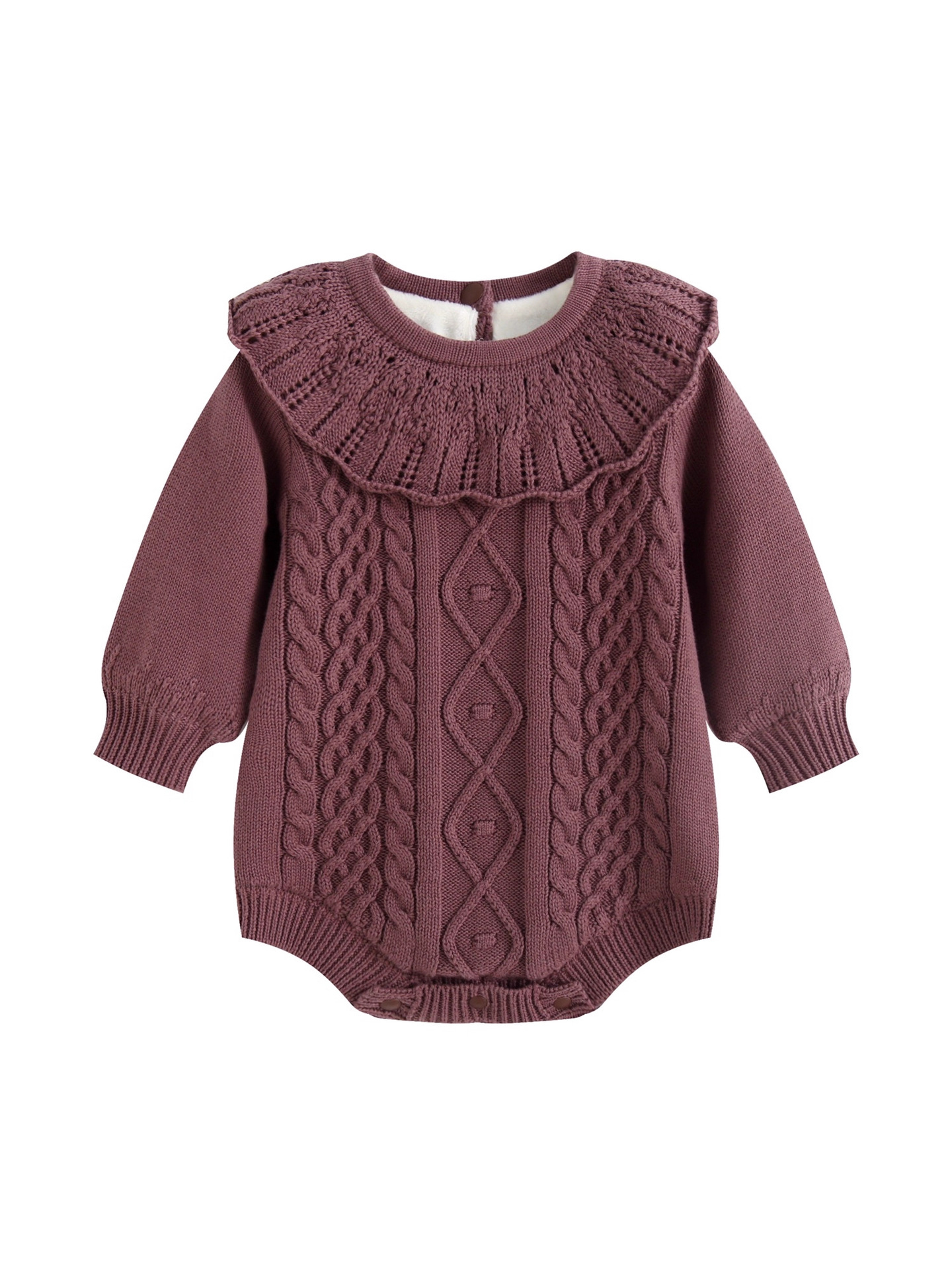 Korean purple fleece-lined