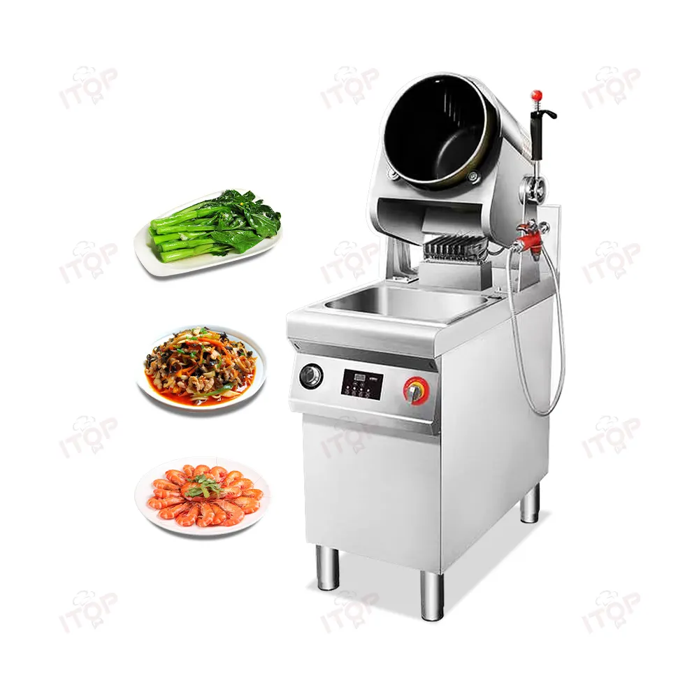 Restaurant elektrisch gas kommerziell automatisch automatisch rührung Wok Kochmaschine Rühren Braten Reis Maschine neues Produkt