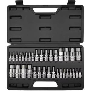 マスター六角ビットソケットセットアレンレンチビットキット、1/2 "3/8" 1/4 "ドライブ、SAE - Product Image 1