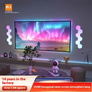 Tuya Smart TV pantalla sincronizada luz RGB Sinfonía Control de voz LED Cob Hexagonal luz ambiental IP65 8mm PCB ancho 12V entrada - Product Image 6