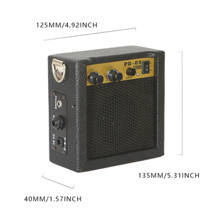1Pc Mini Guitar <strong>Amplifier</strong> Amp Speaker 5W with 6.35mm <strong>Input</strong> 1/4 Inch Headphone <strong>Output</strong> Supports Volume Tone Adjustment Overdrive - Product Image 5
