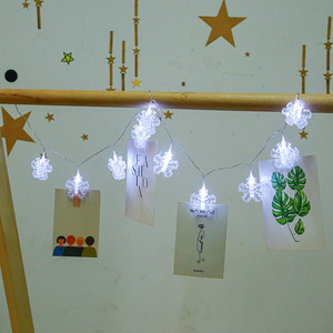 <strong>Snowflake</strong> <strong>LED</strong> Photo Clips <strong>String</strong> Lights Battery Operated Fairy <strong>String</strong> Lights with Clips for Hanging Pictures Cards Artwork - Product Image 2