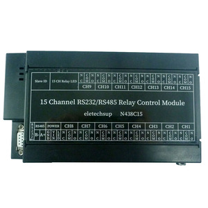 2 in 1 15ch RS485 RS232 Modbus RTU relè PLC DO PC UART porta seriale interruttore Controller DC 12V 24V