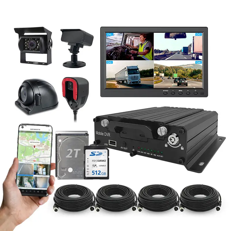 Ultravision Vehicle Blackbox Dvr Wi-Fi Gps8ChカーDvrカメラ1080PモバイルDvr 4G Gps