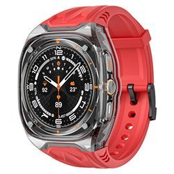 Transparent black frame + red